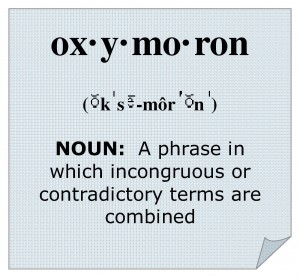 OXYMORON STICKY OXYMORON defined