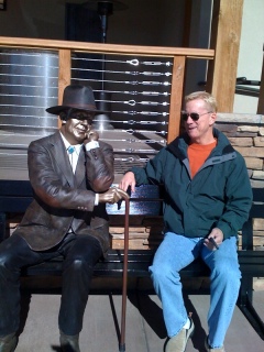 larry Husband Larry with Santa Fe Public art